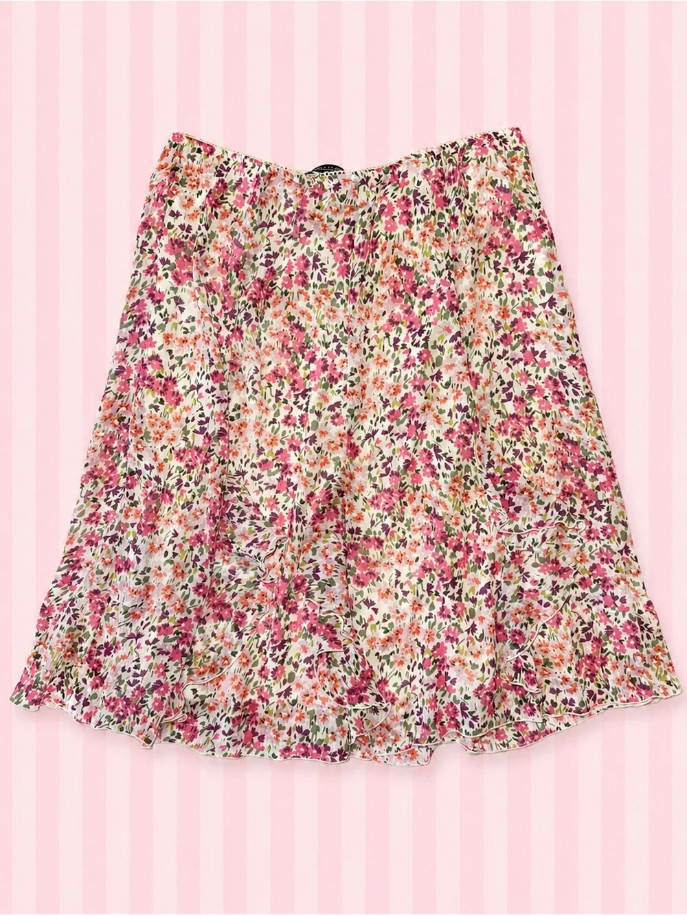 Notations Y2K Floral Ruffle Midi Skirt 🌸🦋